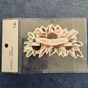 Free with‎ $15 purchase - Recollections Happy Birthday Sticker NEW